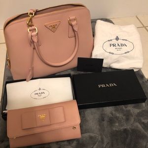Prada purse and matching wallet